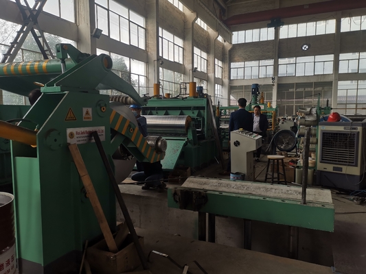 PLC কন্ট্রোল সিস্টেম সহ 7.5KW স্বয়ংক্রিয় ইস্পাত শীট স্লিটিং মেশিন
